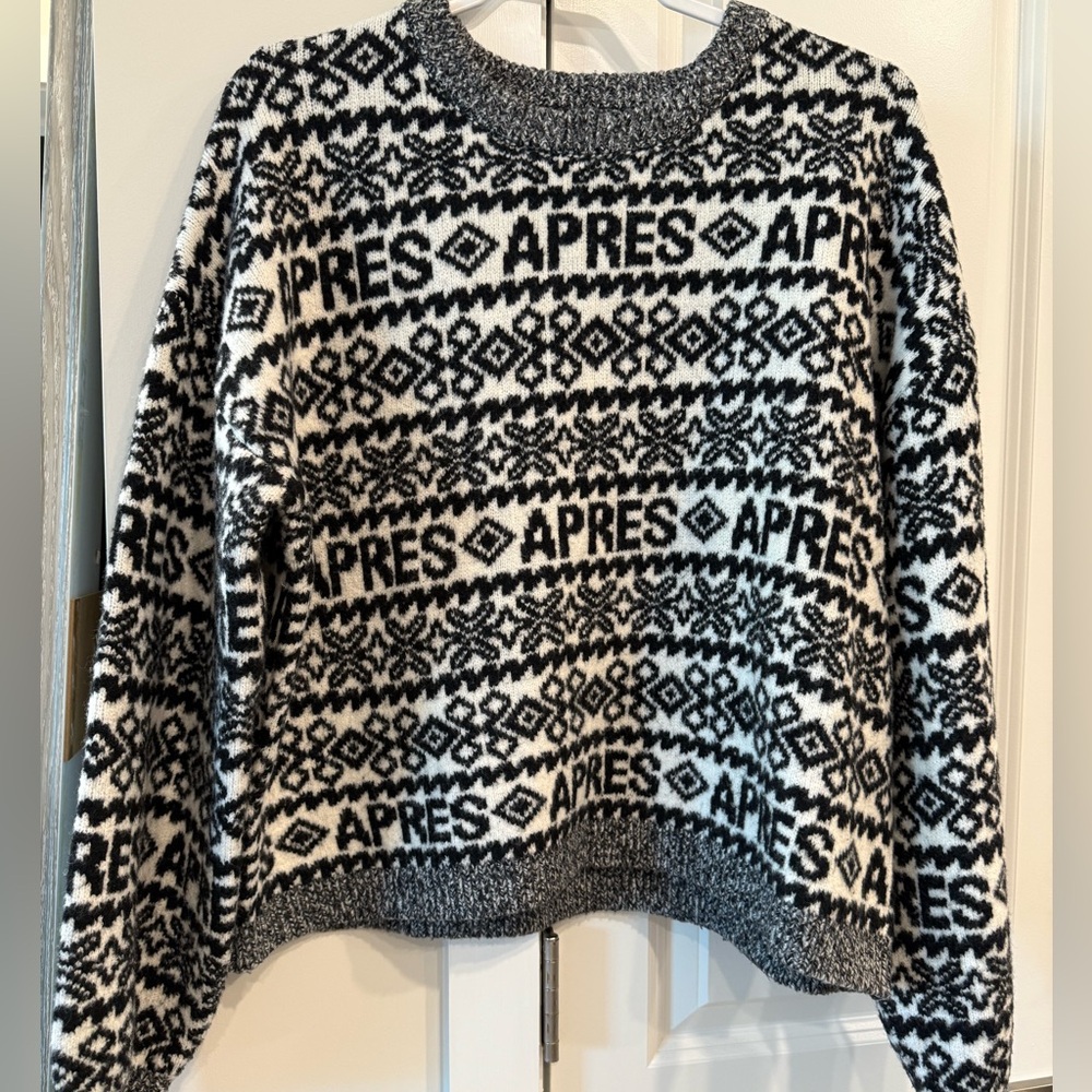 Target Black and White “Apres” Sweater